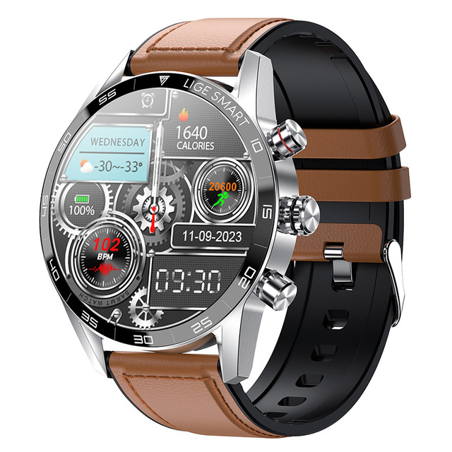Lige BW0408 New Smartwatch Heart Rate Monitoring Blood Oxygen Sleep Monitoring Unisex Montre Touch Screen Wireless Calling Watch