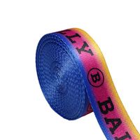 Vente en gros en usine de teinture ceinture de sécurité écologique imprimé Jacquard arc-en-ciel sangle collier de chien fronde plat PP sangle polyester sangle