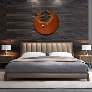 100% fatto a mano Glam Luxury Wall 3D Artwork Painting astratto 3D rilievo geometrico in legno intaglio decorazioni per la casa arte della parete - Product Image 4