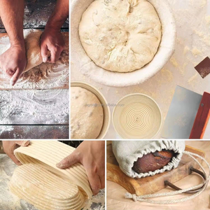 High Quality Eco-Friendly Natural Rattan Beige Oval Artisan <b>Bread</b> <b>Basket</b> Set Sourdough Proving Proofing <b>Bread</b> Rising <b>Basket</b> Oven - Product Image 5