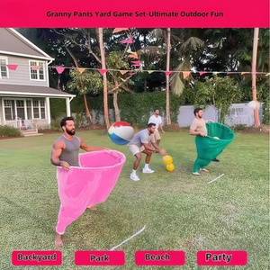Jeu de lancer géant d'extérieur amusant pour toute la famille avec balles rebondissantes et pompe à air - Product Image 5