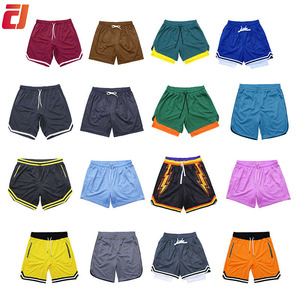 Tùy Chỉnh 100% <span class=keywords><strong>Polyester</strong></span> Bóng Rổ Quần <span class=keywords><strong>Short</strong></span> Đồng Bằng Thiết Kế Đôi Lớp Duy Nhất Quần <span class=keywords><strong>Short</strong></span> Giản Dị Mùa Hè 5 Inch Inseam Của Nam Giới Lưới Ngắn - Product Image 2