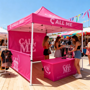 Carpas de Exhibición para Eventos, Carpa Plegable Personalizada, Carpa de 10x10 para Ferias Comerciales, Carpas Publicitarias Rosas <span class=keywords><strong>en</strong></span> Venta - Product Image 4