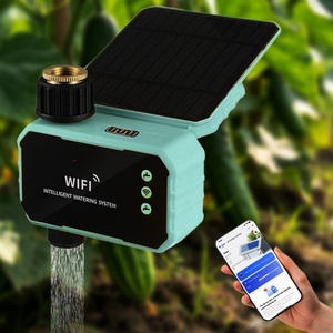 Wireless WiFi Solar-Powered Drip Irrigation Series Water Valve <b>Timer</b> Smart Remote-Controlled Electric Copper Valve Gardening - Product Image 1