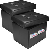 Repose-pieds multifonction en cuir PVC Chengjun 43*33*33cm, pour 1 personne, meuble de luxe pliable, tabouret, banc, ottoman