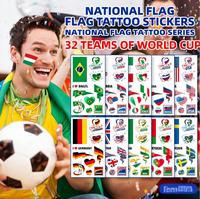 C&J Yanye 2026 Coupe du Monde de Football Accessoires pour Fans Marchandises Souvenirs Produits Drapeaux Nationaux Autocollants Tatouages