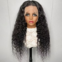 Pelucas de Cabello Humano con Frente de Encaje Brasileño 13*4, Encaje HD Transparente, Peluca de Ondas Profundas, Peluca Frontal Completa de Cabello Peruano