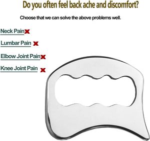 Herramienta <span class=keywords><strong>de</strong></span> <span class=keywords><strong>Terapia</strong></span> Física Gua Sha <span class=keywords><strong>de</strong></span> Acero Inoxidable, Herramienta <span class=keywords><strong>de</strong></span> Masaje para Liberar Músculos, Logotipo Personalizado - Product Image 3