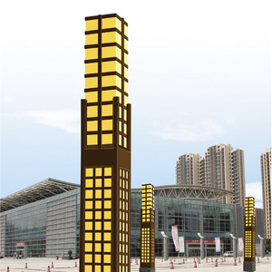 เสาไฟ LED พลังงานแสงอาทิตย์กลางแจ้งทันสมัย ​​ทำจากอลูมิเนียมอัลลอยด์ IP66 แสงสีขาวอบอุ่น 3500K ใช้ไฟ AC 220V สำหรับตกแต่งภูมิทัศน์ พร้อมเซ็นเซอร์ตรวจจับความเคลื่อนไหวและกระจก - Product Image 3