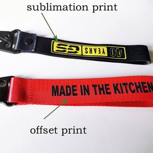 Porte-clés en nylon double face de haute qualité, style cool, avec logo personnalisé, en tissu, pour bagages - Product Image 6
