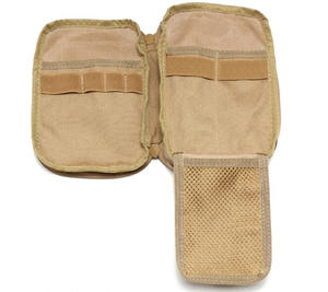 Práctico y duradero multifuncional plegable EDC táctico al aire libre marrón poliéster cierre de cremallera bolsa portátil para almacenamiento de herramientas - Product Image 1