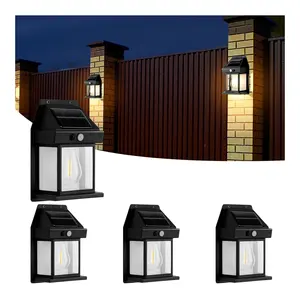 Precio barato Lámpara solar para exteriores Luz de valla solar impermeable Decoración de jardín Luces solares Luces de pared para exteriores