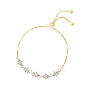 Japanese Korean Style Zircon Flower <b>Bracelet</b> For Women Gift Jewelry <b>Copper</b> Alloy Claw Setting ASL 0173QJ - Product Image 4