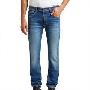 Jeans Homme Printemps-Été Coupe Slim Droite Ample Extensible Brodé Nostalgique Vente en Gros OEM Personnalisation Logo Haute Qualité - Product Image 2