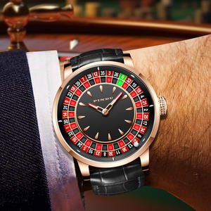 PINDU Design <b>Mechanical</b> <b>Watch</b> NH35 Movement Arabic numerals Rotating Dial Roulette Automatic <b>Watch</b> Diamond Luminous Hands P6616 - Product Image 2