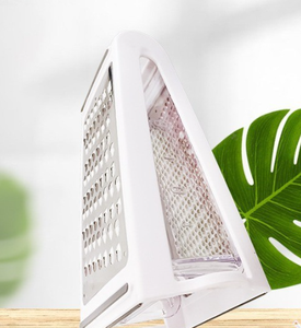 Máy xay 2 mặt Máy xay phô mai lý tưởng có hộp đựng bằng thép không gỉ cho rau củ phô mai Parmesan màu trắng - Product Image 3