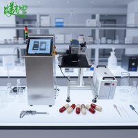 Machine de marquage laser UV automatique pour capsules - Positionnement par vision, impression en lot haute vitesse de logo/date