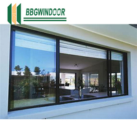 Lukliving marco negro energía eficiente casa de aluminio pantalla ciega deslizante para ventanas