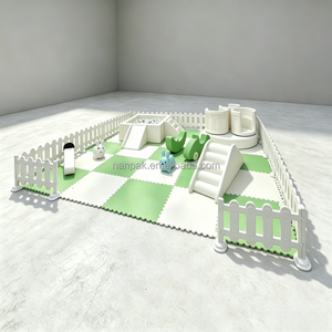 Ensemble de jeux gonflables <span class=keywords><strong>vert</strong></span> et beige avec manège à trois tasses pour <span class=keywords><strong>location</strong></span> événementielle, équipement rotatif pour fêtes d'enfants, <span class=keywords><strong>location</strong></span> intérieure - Product Image 2