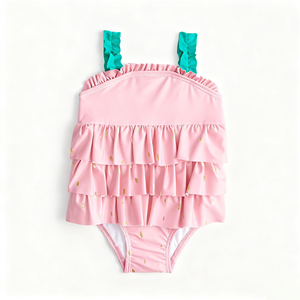 OEM ODM Custom Kids <strong>Swimming</strong> <strong>Costume</strong> with <strong>Shorts</strong> Wholesale Children Beach Swimwear Quick Dry Breathable Print Bathing Suit - Product Image 1