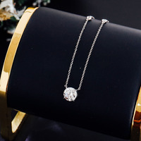 Vente en gros prix le plus bas 1ct 2ct DEFGH couleur cvd hpht Lab Créé Diamant Solitaire Pendentif 14k or bijoux fins pendentif
