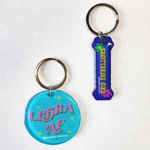 Custom Transparent Acrylic <b>Keychains</b> Blank Keyring with <b>Anime</b> Keyring Personalized Clear Plastic Keychain Blank for Logo - Product Image 6