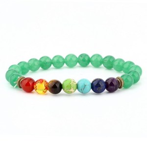 <span class=keywords><strong>Bracelet</strong></span> de perles rondes en pierres précieuses de 8 mm et perles œil de <span class=keywords><strong>tigre</strong></span> en forme de boule <span class=keywords><strong>7</strong></span> <span class=keywords><strong>chakras</strong></span> pour anniversaires - Product Image 4