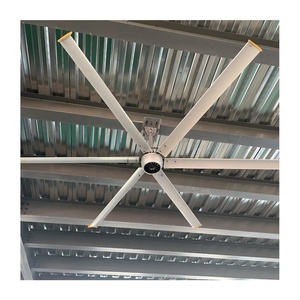 AMCLING 12 pies 7,3 m 750W 220V 6 aspas techo eléctrico negro ventilación Industrial imán permanente hvls ventilador - Product Image 2