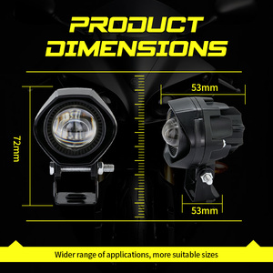 Projecteur LED haute puissance JHS blanc jaune rouge Revil Eye, phares LED pour moto, feux antibrouillard étanches pour camion, VTT, voitures, Jeeps - Product Image 4
