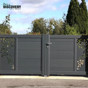 Puerta de entrada de Metal industrial de aluminio decorativa Puerta abatible de aspecto agradable Puertas de aluminio fáciles de aluminio - Product Image 4