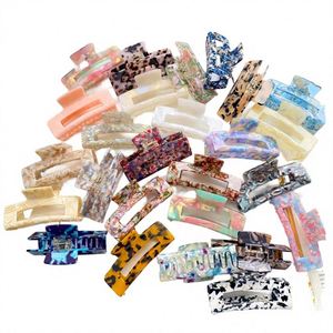 กิ๊บหนีบผมพลาสติกขายดี ขนาด 8.5 ซม. แบบเรียบง่าย สีด้าน รูปทรงสี่เหลี่ยมผืนผ้า สำหรับผู้หญิง - Product Image 4