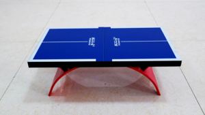 <span class=keywords><strong>Table</strong></span> de tennis de <span class=keywords><strong>table</strong></span> pliable en MDF de marque C-TOP, mini, bleue/couleur personnalisée, <span class=keywords><strong>hauteur</strong></span> de 190 mm, 15 kg, pour usage domestique - Product Image 6