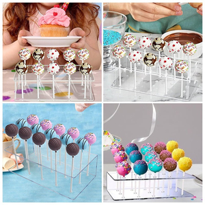 Su misura 15 fori portatile acrilico lecca-lecca espositore in acrilico trasparente <span class=keywords><strong>torta</strong></span> per Pop titolare e Candy espositore - Product Image 3