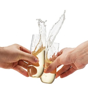 Verre sans pied en PET résistant aux chutes, de haute qualité, avec bordure dorée, écologique, biodégradable, capacité de 201 à 300 ml, marque MIDAS - Product Image 6