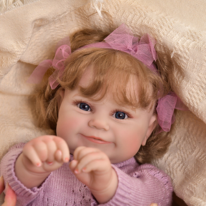 Bebé de simulación realista para cumpleaños, regalo de Navidad, muñeca bonita para niña, juguete de cuerpo suave, figurita de muñeca Reborn de 60cm - Product Image 2