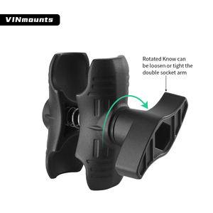 VINmounts dual-socket arm <b>with</b> 2.25-inch ball <b>mount</b>, compatible <b>with</b> RAM and 2.25-inch D-size ball <b>mount</b> assemblies VIN-D-13 - Product Image 2