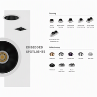 Projecteur LED encastré orientable CRI97 TM-30 anti-éblouissement COB en fonte pour éclairage d'accentuation de musées et d'œuvres d'art – Spécifications