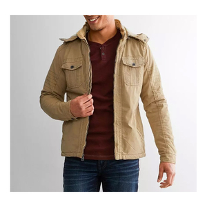 Chaqueta Bomber Unisex de Lona para Invierno, Estilo Vintage con Cuello Mao, Cierre de Cremallera, Duradera, Elegante, Cómoda, Ligera y Resistente al Viento - Product Image 3