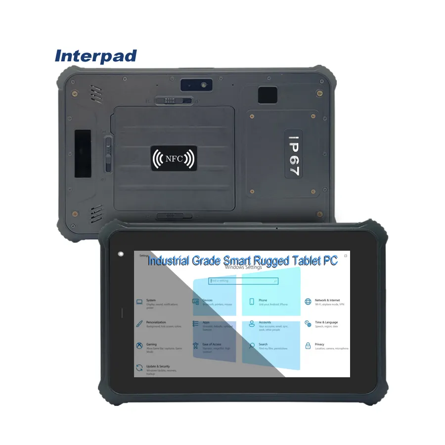 Interpad R4 فوز 10 4GB + 64GB 8 بوصة TF بطاقة NFC RFID بصمة نوع-C dustproot IP67 لوجستية مركبة win10 كمبيوتر صناعي اللوحي