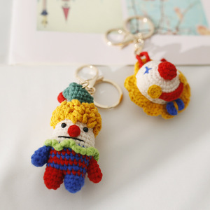 Colgantes <span class=keywords><strong>de</strong></span> payaso tejidos a mano, pequeños y adorables, productos terminados <span class=keywords><strong>de</strong></span> lana hechos a crochet, adornos pequeños especiales recogidos en red. - Product Image 4