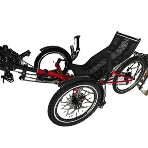 Triciclo Reclinable de Aluminio Ajustable de 21 Velocidades, Bicicleta de 3 Ruedas para Paseo Relajado - Product Image 2