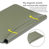 Vente en gros de sacoche étanche en cuir Pu pour ordinateur portable avec support mallette pour ordinateur portable pour Macbook