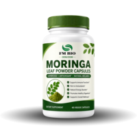 Capsules de poudre de feuilles de Moringa Pure Formule, Antioxydant Naturel, Complément Nutritionnel Végétal, Usine GMP, OEM ODM, Vente en Gros