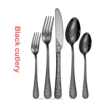 Nouvel ensemble de couverts contemporains 5 pièces, couteau à steak, fourchette, cuillère, cadeaux d'affaires, acier inoxydable, haute qualité, vaisselle de table