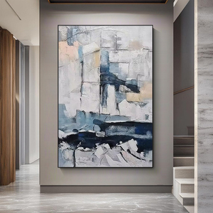 Cuadro Abstracto Grande Original para Colgar en la Pared, Murales Minimalistas <span class=keywords><strong>de</strong></span> Estilo Wabi-Sabi, Pintura <span class=keywords><strong>al</strong></span> Óleo Texturizada Hecha a Mano en Negro y Marrón sobre Lienzo - Product Image 5