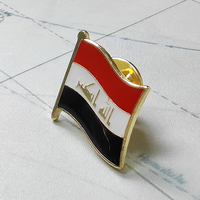 Broche en émail métallique époxy avec drapeau national irakien, collection de souvenirs, cadeaux, accessoires pour revers de veste
