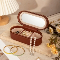 Organisateur de bijoux de voyage personnalisé de haute qualité, boîte à bijoux portable en cuir PU, magnifiques boîtes de rangement pour femmes et filles, cadeau