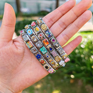 Bracciale con Charm Italiani Vintage, Bracciale a Tema Personalizzato, Bracciale Fai-da-Te con Charm in Acciaio Inossidabile - Product Image 2