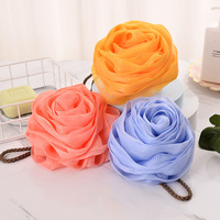 Diskon besar bola mandi besar dengan warna produk mandi bunga Pancuran busa jaring mandi spons mandi jaring Loofah