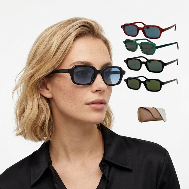 Beach High Quality Trending Acetate Glasses Luxury Eyewear Men Women Small Square Designer Custom Sunglasses with Original Logo